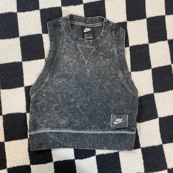 nike acid wash cropped sleeveless top size XS - Picture 1 of 4